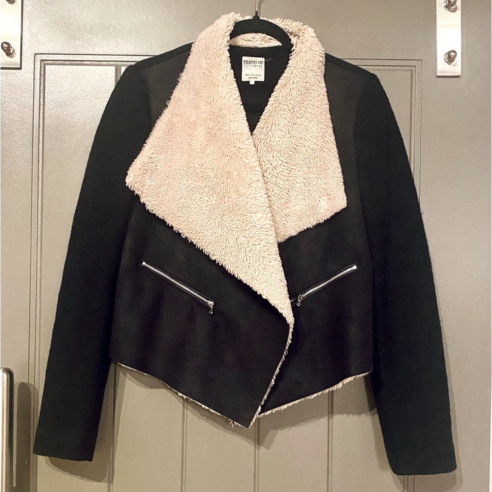 Zara Trafaluc Faux Shearling Aviator Jacket